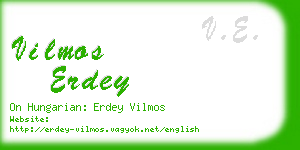 vilmos erdey business card